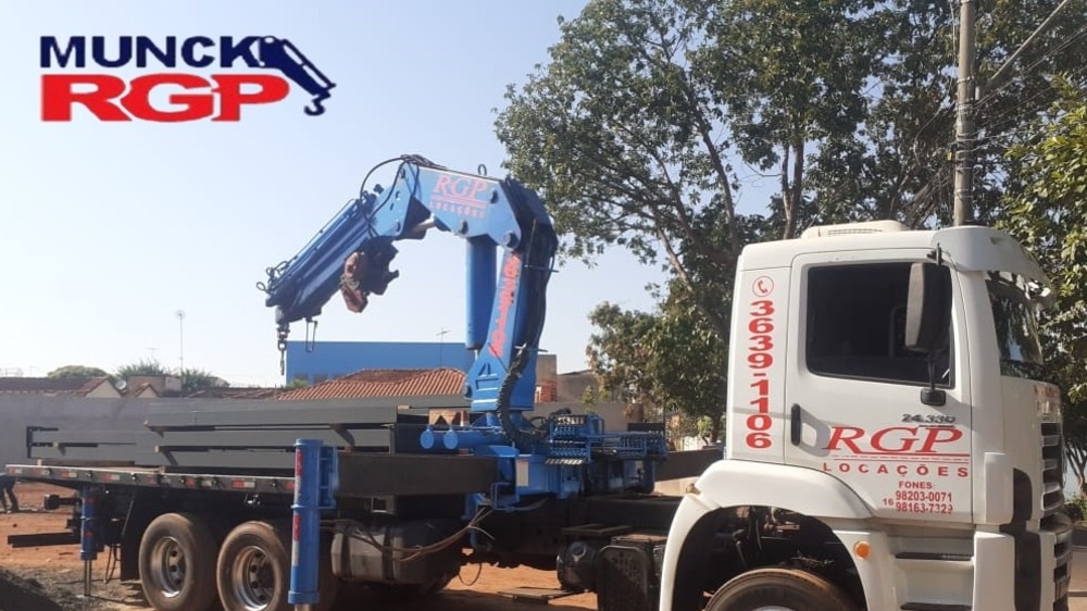 Munck Ribeirão Preto SP 28 Movimentação de carga com Munck Ribeirão Preto